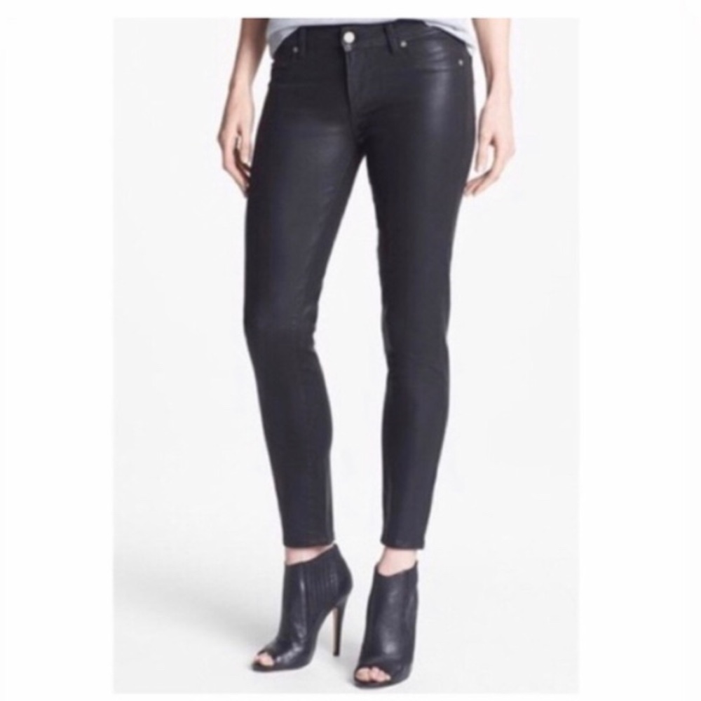 Paige Coated Black Jeans